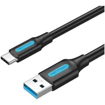 CABLE USB3.0 TO USB-C MALE/2M BLACK COZBH VENTION 