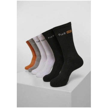 Socks Fuck Off 6-Pack black/white/grey/neon orange