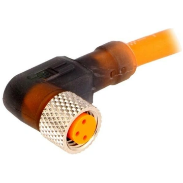 Connector: M8; 5m; female; PIN: 3; angled 90°; plu
