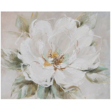Eļļas glezna 80x100cm, balts zieds