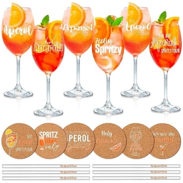 6 Aperol aerosola glāžu dāvanu komplekts - Premium