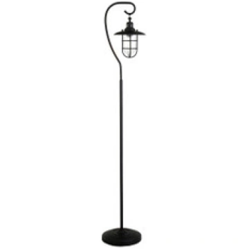 63" Black Arched Floor Lamp With Clear Transparent
