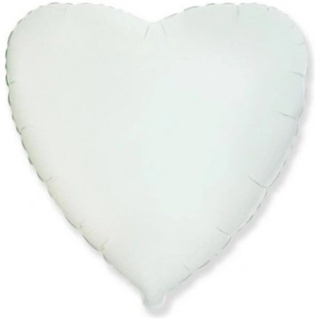 Balons folija Sirds 46cm balta