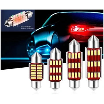 C5W 31mm balta LED 10 diožu CANBUS auto spuldze. L