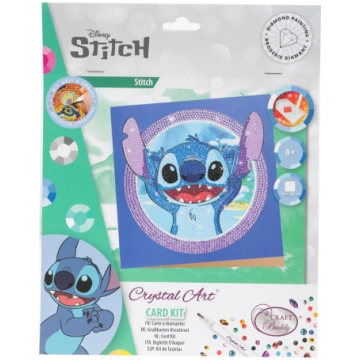 DISNEY STITCH Crystal Art kartīte, Stičs, 18 x 18 
