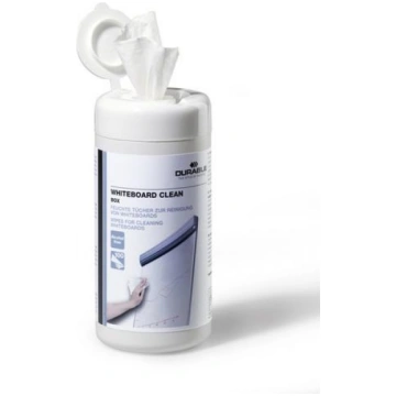 Durable Whiteboard Cleaning Wipes Box of 100 White