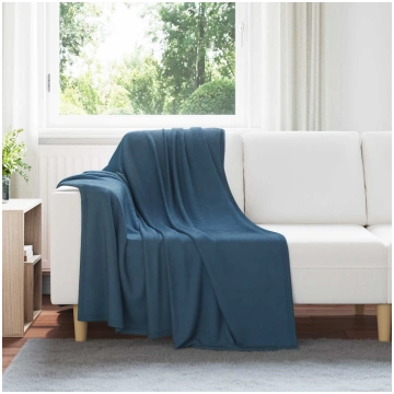 Pleds tums zils 170 x 130 cm flīss