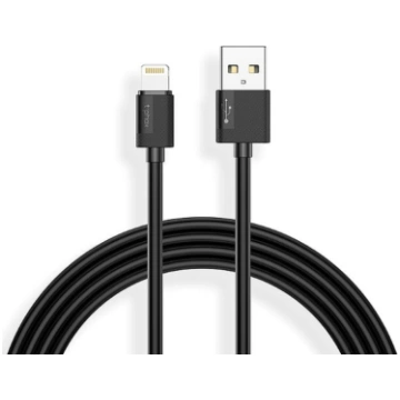 T-PHOX CABLE NETS LIGHTNING BLACK 3A ; PVC ; 2M TP