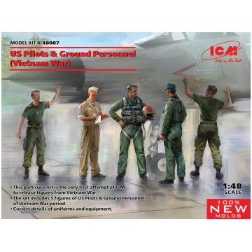 Līmējamais modelis ICM 48087 US Pilots & Ground Pe