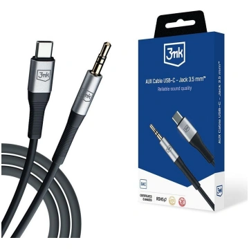 Kabel USB 3MK USB-C - mini Jack 3.5 mm - (AUX USB-