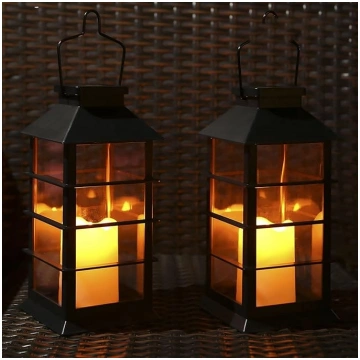 Tomshine Saules laterna Flickering Flame Fire Cand