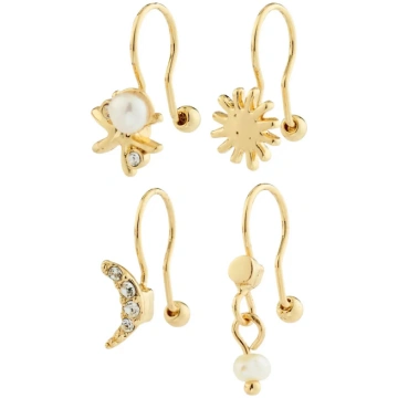Pilgrim - Evon Ear Cuff 4-In-1 Set, Gold-Plated - 