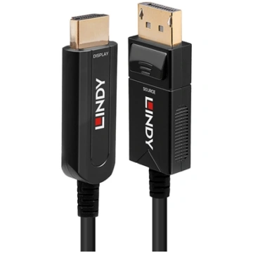 Lindy 10m Fibre Optic Hybrid DP 1.2 to HDMI 18G Ca