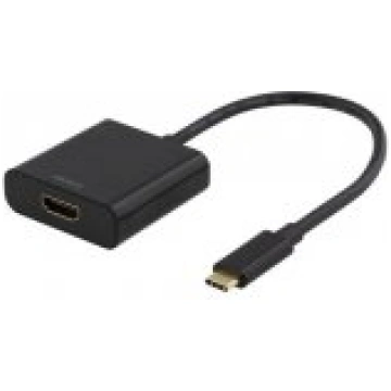 Deltaco Adapter USB-C HDMI 4K 30Hz 0.2m black akse