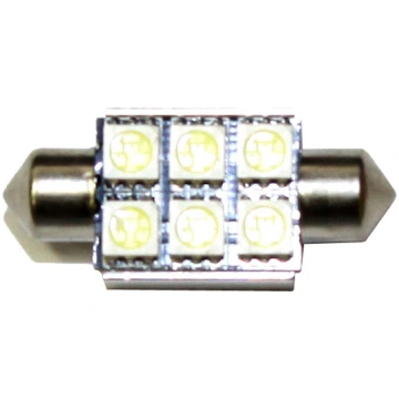 LED lampa 6d, C5W, 36mm, balta