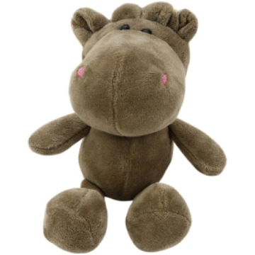 Plush Toy Hippopotamus with Suction Cup Brown 23 x