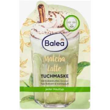 Balea auduma maska sejas kopšanai Matcha Latte, 1 