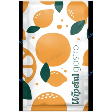 Mitrās salvetes WIPEFUL Gastro Citronu/Colour, 6x1