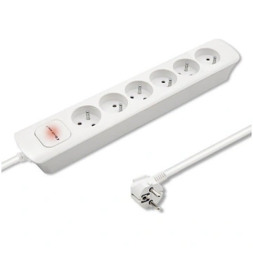 Pagarinātājs Qoltec, Power Strip, 1.8 m, 6 ligzdas