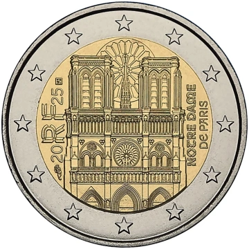 France, 2 Euro 2025, Notre-Dame de Paris 25FRAND