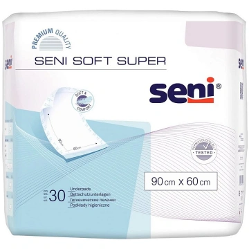SENI SOFT SUPER absorbējošie paladziņi 60x90cm, 30