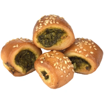 Rausiši ar brokoļu-spinātu pildījumu