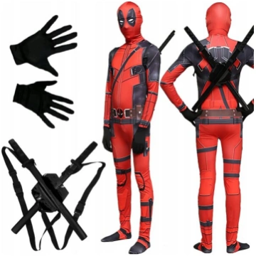 Deadpool kostīmu komplekts 2 zobeni pieaugušo pārģ