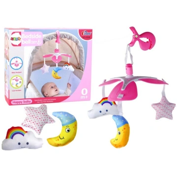 Bērnu gultiņas karuselis, rozā Lean Toys