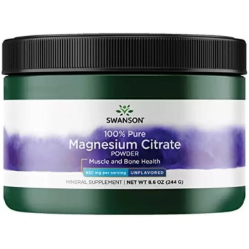 Swanson Pure Magnesium Citrate Powder 244g