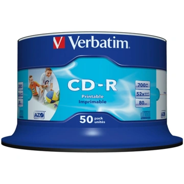 Verbatim CD-R Verbatim 700MB 50pcs Spindel DL+ Whi