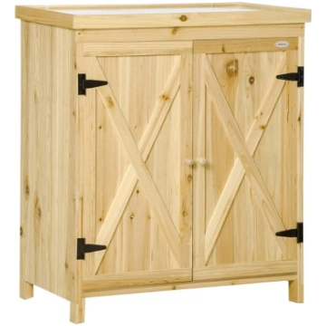 Outsunny Garden Cabinet Garden Storage Cabinet wit