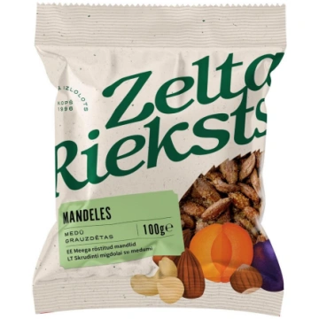 Medū grauzdētas mandeles 100g ZELTA RIEKSTS
