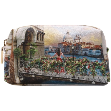 Ynot - Beauty Case Donna in ecopelle con stampa Ye