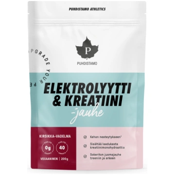 Puhdistamo Electrolyte AND Creatine Powder, Cherry