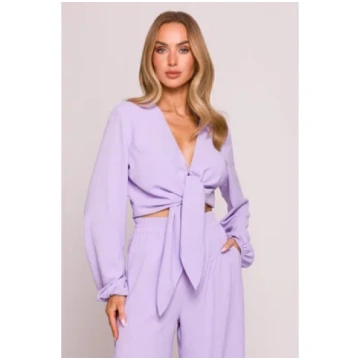 M861 Kaklasaites priekšpuse cropped tops - violeta
