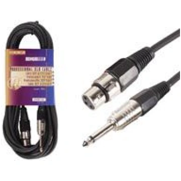 Profesionālais kabelis XLR 3pin ligzda - 6.3mm spr