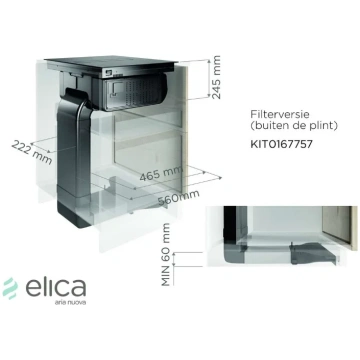 Gaisa attīrītāja piederums ELICA Recycling kit pli