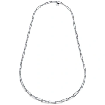 UNOAERRE - Collana Lunga Paper Clip Argentata