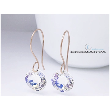 Bronzas Auskari ar Swarovski Kristāliem Eksimanta.