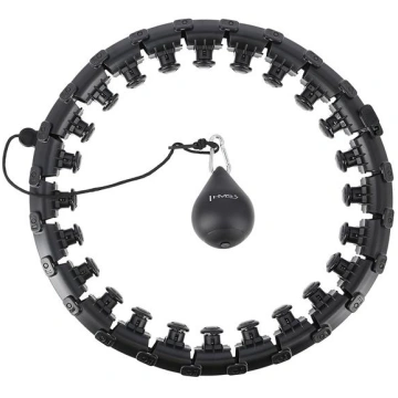 Vingrošanas aplis HHW01 BLACK HULA HOOP WITH WEIGH