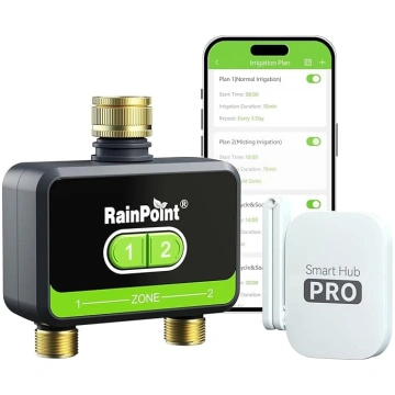 RAINPOINT Irigācijas dators WLAN 2 izejas, misiņa