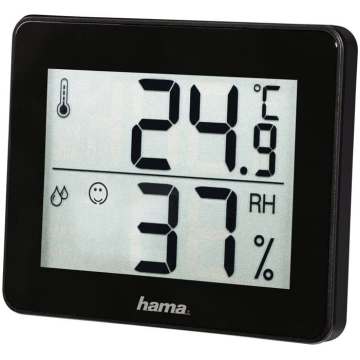 Termometrs/higrometrs th-130 melns HAMA 186361