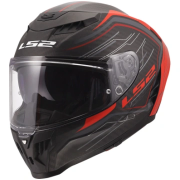 LS2 FF807 DRAGON SUBIC, MOTO ĶIVERE, sarkana - XL