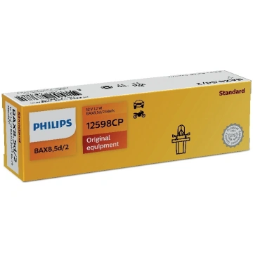 PHILIPS auto spuldze 12V 1,2W BAX10D Black 1.gab