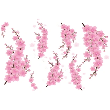 Sienas uzlīmes "Sakuras"