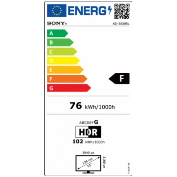Sony KD55X85L 55" (139cm) 4K Ultra HD Smart Google