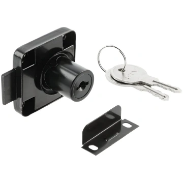GTV Slēdzene skapim ar 2 atslēgām 138mm melna