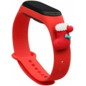 Hurtel Strap Xmas Xiaomi Mi Band 3 / 4 Sock - Red 