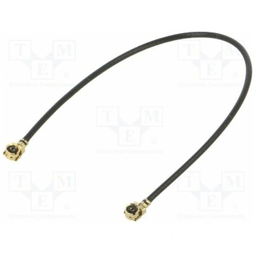 Cable; 0.1m; IPEX MHF 1,both sides; black; angled 