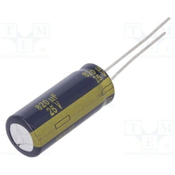 Capacitor: electrolytic; low ESR; THT; 820uF; 25VD